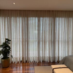 Cortina Modelo Wave Linho Paris Sem Forro